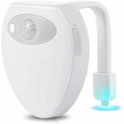 Lampe de Toilette Veilleuse led Rechargeable 8 Couleurs pour wc Salle de Bain/Seau