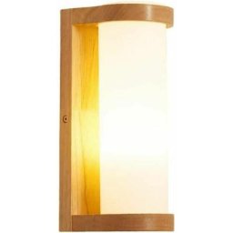 Applique Murale Intérieur Vintage Lampe Murale Industriel Lampe de Mur Bois Art Déco E27 Base pour