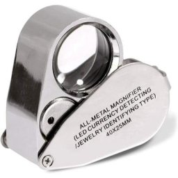 Loupe de bijoutier 40x loupe pliante pour bijoux avec lumière led éclairée (détection de devise