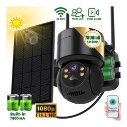 Camera solaire sans fil ptz exterieure Wifi 2MP hd batterie integree camera de Surveillance video