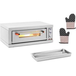 Royal Catering - Four à pizza électrique 1 chambre 3200 w ø 40 cm - Argent
