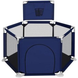 Insma - Parc d'enfant cloture de jeu 180 x 122cm bleu noel