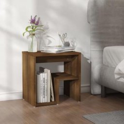 Chevet Commode de nuit - Table d'appoint - Chêne marron 40x30x40 cm Bois d'ingénierie Chic-103085