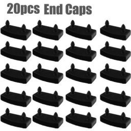 Zmleve - Lot de 20 supports de sommier à lattes 54 mm x 9 mm Support latéral interne noir