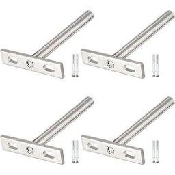 4 Pièces Supports Étagères Flottante Invisibles Fixation Cachée Forme de t Support d'Étagère Mural