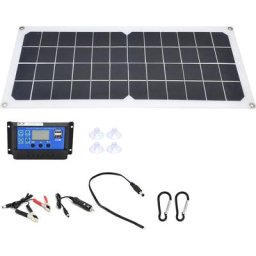 ZY - Kit de chargeur de panneau solaire 10W avec contrleur 60A double ports usb femelles pour RVs