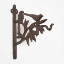 Homescapes - Support mural extérieur pour plante à suspendre, Oiseaux 18 cm - Marron
