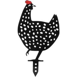 Poulet Poule Pieu Creux Animal Forme Décoration Extérieur Jardin Pelouse Ornement Noir