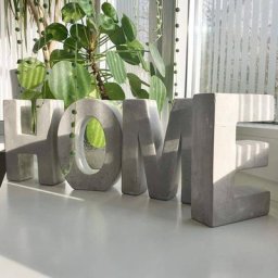 Lettres en béton gris Lettre k - 15cm Figurines artistiques ciment déco à poser - gris