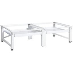 Socle de lave-linge et sèche-linge et étagère coulissante Blanc Vidaxl n/a