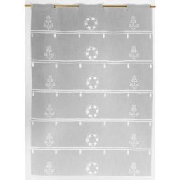 Homemaison - Modulable en étamine brodée Marine Blanc 0.58 x 1.8 m - Blanc