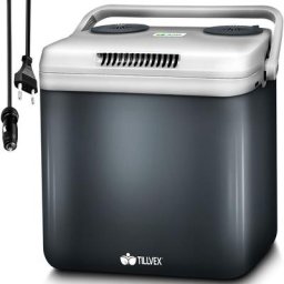 Tillvex - Glacière électrique 32 l (Gris) Mini réfrigérateur 230 v et 12 v pour voiture camping