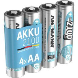 Ansmann Piles rechargeables HR6 NiMH 2100 mAh 1,2 v (lot de 4)