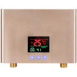 Chauffe-eau électrique instantané commande tactile + télécommande grand écran couleur 3000W, Gold