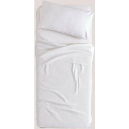 Sklum - Couverture Polyvalente en Coton Gaufré (150x220 cm) Bimba Blanc - Blanc