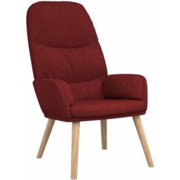 Chaise de relaxation Rouge bordeaux Tissu Vidaxl Wine red