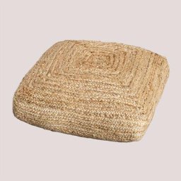 Pouf Carré en jute Pilew Sklum 50 x 50 cm - 50 x 50 cm