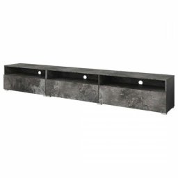 Meuble tv xl 270cm à poser ou à suspendre collection ramos. Coloris gris effet ardoise. - Gris