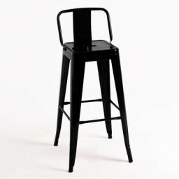 Tabourets Hauts - Tabouret Mel Dossier - Noir - Noir
