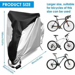 Housse De Vélo pour L'extérieur, Housse De Vélo D'extérieur avec Trous De Verrouillage Heavy Duty
