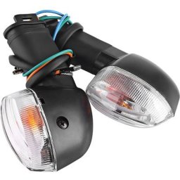 Voyant de clignotant de moto pour Yamaha yzf R1 R6 FZ1 FZ6 avec lentille blanche(Une paire ajustée)