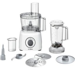 Robot multifonction Bosch MultiTalent3 - Blanc - 800 w - 2 vitesses et pulse - Bol mélangeur 2,3 l