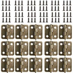 18 x 15 mm Charnière Plate, 50Pièces Mini Charnière Rétro en Bronze Antique, Durable et Robuste