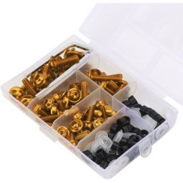 158 pièces/ensemble universel carénage boulons joint clé Kit moto accessoire or