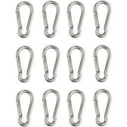 Blue Dream - 12pcs Mousqueton de Fixation pour Charges Lourdes, Sports, Chiens de Serrure, Hamac