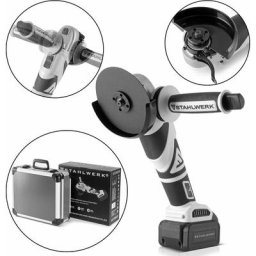 Meuleuse d'angle sans fil Brushless Système de batterie 20 V/4Ah,0 - 7500 min-1, dimensions des