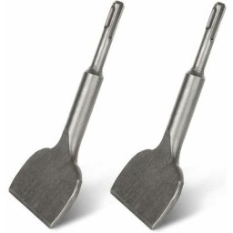 Lot de 2 Burins Carrelage sds Plus - Burin Plat 180x75x17MM et Burin Coudé Bent Dissolvant pour