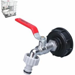 Adaptateur cuve à eau 1000l Robinet cuve 1000l ibc Connecteur à filetage 1/2 Recuperateur Eau De