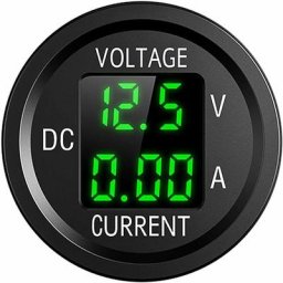 12V Moto Voltmètre Numérique led étanche,6V-48V dc Voltmètre Courant pour Voitures Motos Camions
