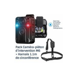 Pack Caméra-piéton d'intervention gps professionnel hd 2160P 128Go ir détection visage, force de