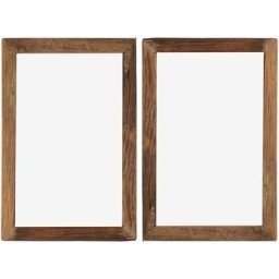 Cadres photo 2 pcs 50x70cm Bois de récupération solide et verre Vidaxl n/a