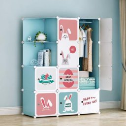 Meuble Rangement Enfant Magicfox avec Motifs d'animaux, Armoires Chambre diy Penderie Plastiques