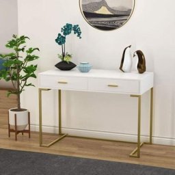Tribesigns - Bureau d'Ordinateur, Bureau d'Ecriture avec 2 Tiroirs de Rangement, Simple et Moderne,