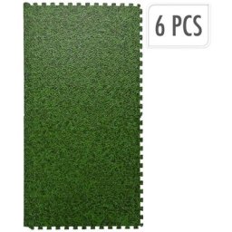 Xq Max - Set de tapis de sol impression de l'herbe 6 pcs vert Vert