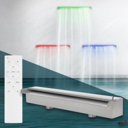 Ml-design - Lame d'eau pour piscine bassin avec led rgb cascade douche à jet de jardin 60 cm