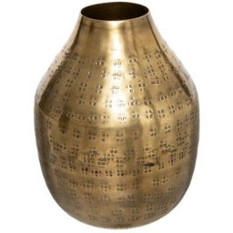 Vase Oasis - métal martelé - doré H15 cm Atmosphera créateur d'intérieur - Modèle 3