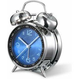 Tumalagia - Réveil fort pour gros dormeurs 4 pouces silencieux double cloche rétroéclairée à quartz