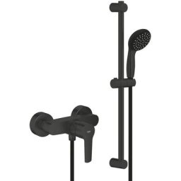 Grohe - Set de douche mitigeur de douche monocommande + Douchette 2 jets + Barre 600 mm + Flexible,