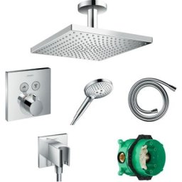 Grohe - Lot robinet douche encastré thermostatique hans + Douche de tête Raindance e 3 jets +