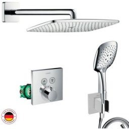 Hansgrohe - Lot robinet douche encastré thermostatique économie d eau + Douche de tête Raindance e