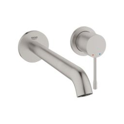 Essence New l Size Mitigeur lavabo à encastrer 2 trous mural projection 23cm supersteel
