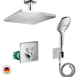 Hansgrohe - Lot robinet douche encastré thermostatique + Douche de tête Raindance e 300