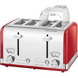 Proficook - Grille pain 4 fentes vintage pc-ta 1194 Rouge