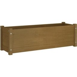 Jardinière d'extérieur Marron miel 100x31x31 cm Bois de pin Vidaxl Honey brown