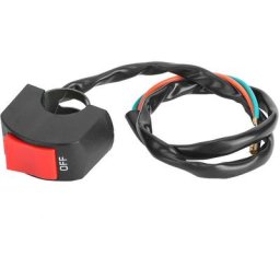 Moto 7/8 pouces support de guidon led interrupteur marche/arrêt avec bouton rouge