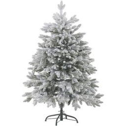 Sapin de Noël Artificiel Effet Neige 120 cm Idéal avec Branches Facilement Ajustables Aspect